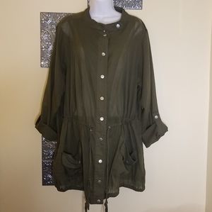 Torrid Army Green Snap Front Lightweight Size 2